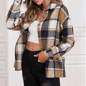 Plaid button down shirt